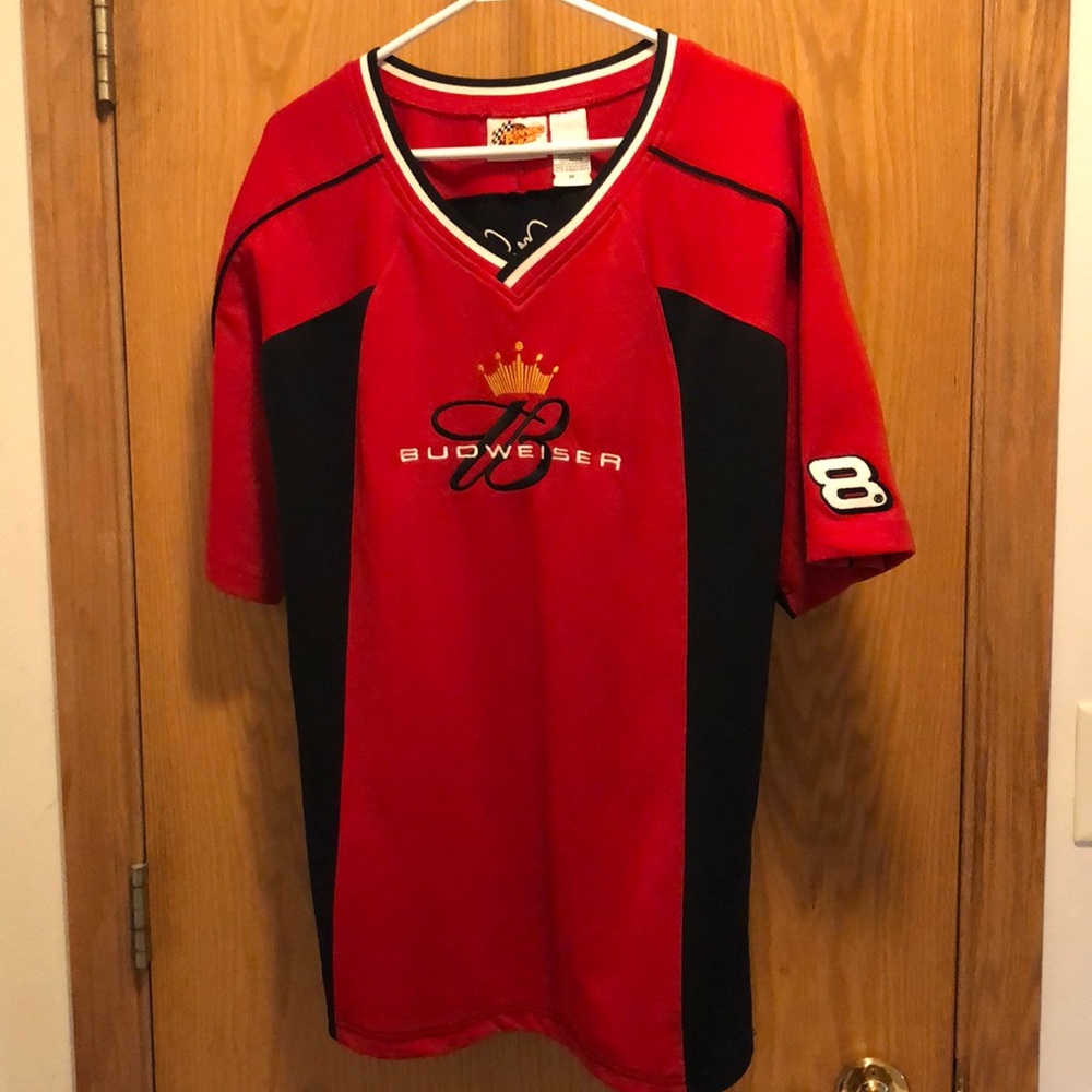 Budweiser jersey style shirt Dale Jr.